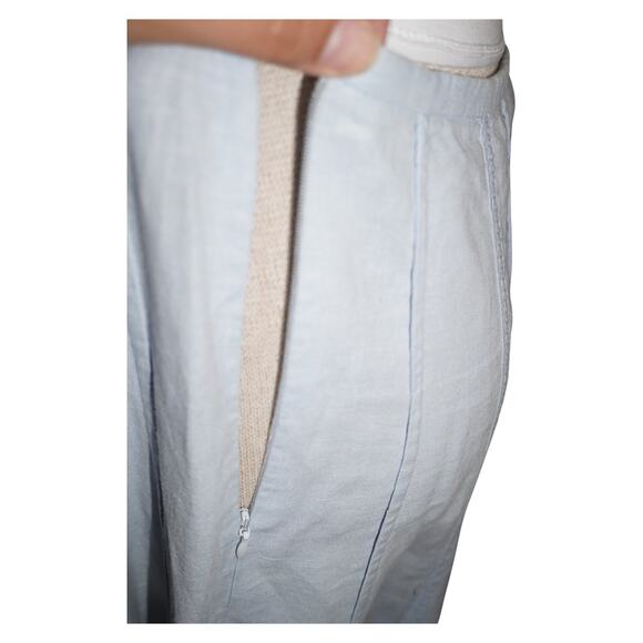 Dalia Collection Light Blue Linen Blend Midi Skirt Size 8 - Picture 6 of 13